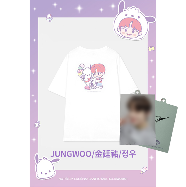 (NCT JUNGWOOxSanrio)(Gift-Photo Tag 1p) Short Sleeve T-Shirts [Red]