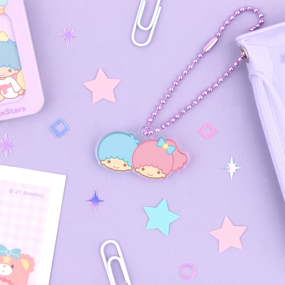 LittleTwinStars acrylic keyring_face