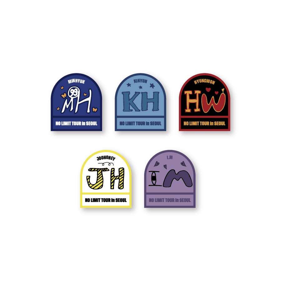 [全款] MONSTA X - WAPPEN BADGE [NO LIMIT TOUR in SEOUL] OFFICIAL MD_KiYoo_IMNAMEIM_任昌均