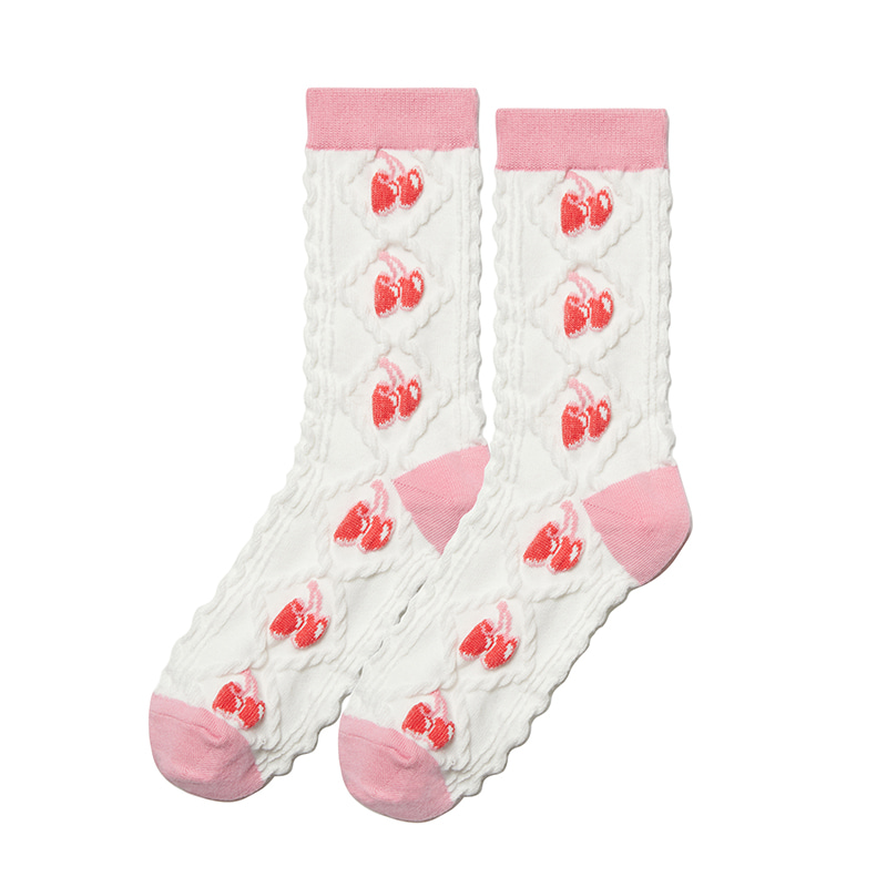 Small Cherry Pattern Socks Set [ZZZ][Free]