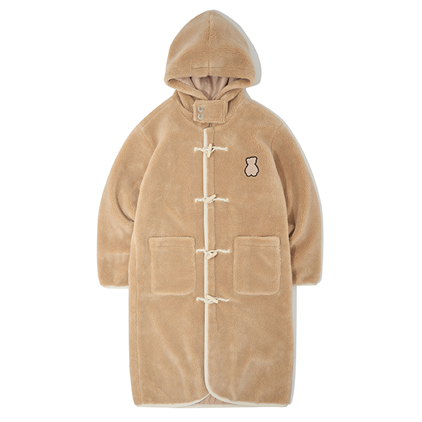 (MONSTA X KIHYUN Gift Set) Bear Fleece Long Duffle Jacket [Beige][CN]