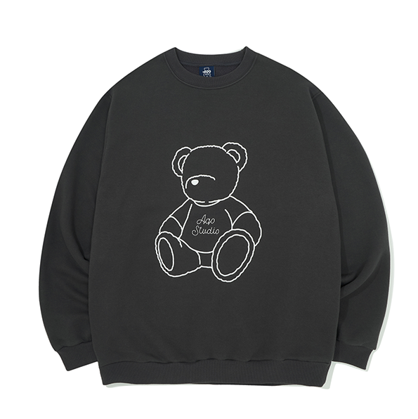 (MONSTA X KIHYUN Gift Set) Puffy Bear Sweatshirts [Charcoal]