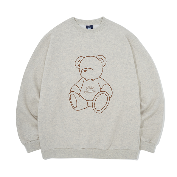 (MONSTA X KIHYUN Gift Set) Puffy Bear Sweatshirts [Oatmeal]
