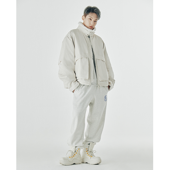 (Seventeen HOSHI Gift-Postcards 3p Set) Heavy Boa Fleece Mouton Jacket [Beige]