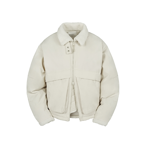 (Seventeen HOSHI Gift-Postcards 3p Set) Heavy Boa Fleece Mouton Jacket [Beige]