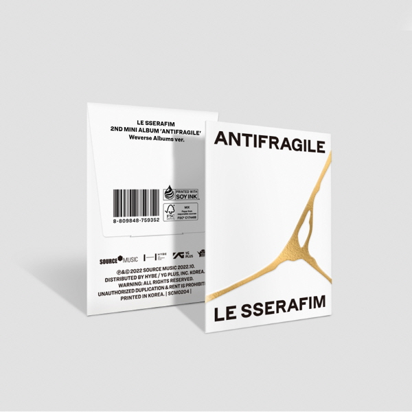 [全款 第二批(截止到10.23日早7点) 裸专] LE SSERAFIM - 迷你2辑 [ANTIFRAGILE] (Weverse Albums Ver.)_洪恩採_Rainbowland