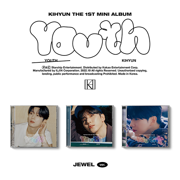 [@monstaxbr] [3CD SET] Kihyun - The 1st Mini Album [YOUTH] (JEWEL VER.) 