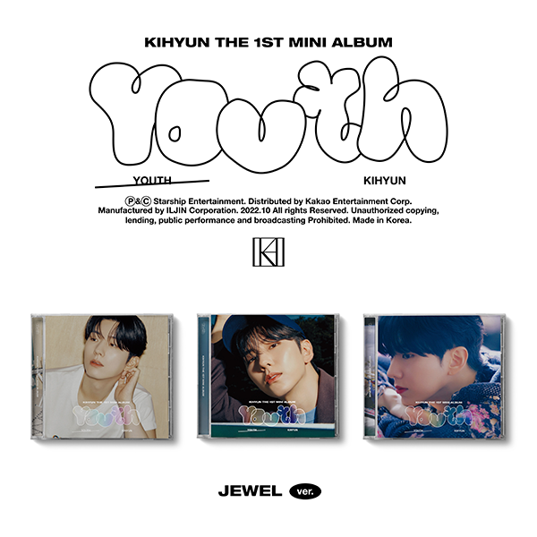 [全款 裸专 第二批(截止至10.30早7点)][3CD SET] 刘基贤 - 迷你专辑 1辑 [YOUTH] (JEWEL VER.) _Trespass_MonstaX资讯博