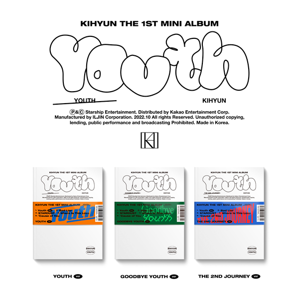 [全款 裸专][2nd] [视频签售活动] [3CD SET] Kihyun - 迷你专辑 1辑 [YOUTH]_KiYoo_刘基贤中文首站