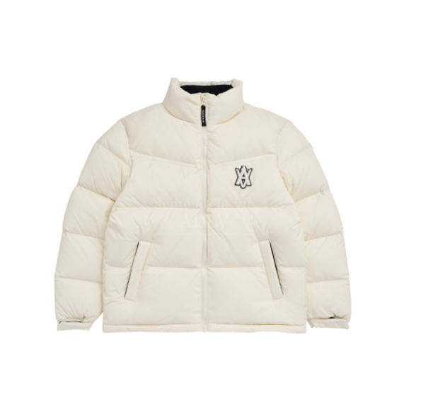 (LISA Random 1 Out of 5 Gifts) A Logo Emblem Patch Short Puffer Down Jacket [Ivory]