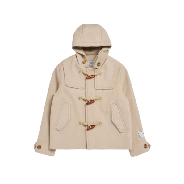 (LISA Random 1 Out of 5 Gifts) Casual Wool Half Duffle Coat [Ivory]