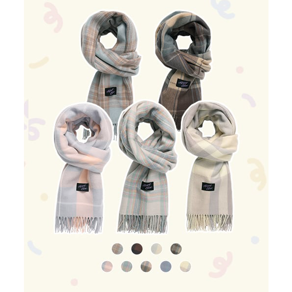 Blush Check Muffler [9colors]