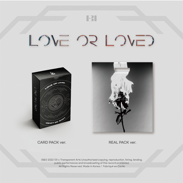 [@hanbin131team] [2CD SET] B.I - [Love or Loved Part.1] (CARD PACK Ver. + REAL PACK Ver.)