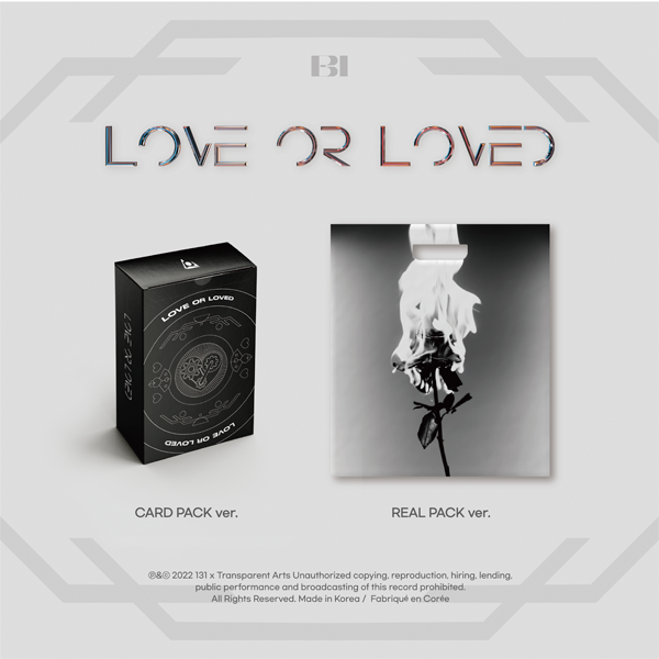 [全款 裸专 第二批(截止到11月24日早7点)] [2CD 套装] B.I - [Love or Loved Part.1] (CARD PACK Ver. + REAL PACK Ver.)_金韩彬吧