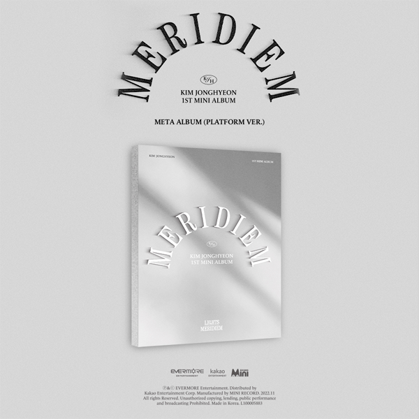 [全款 裸专 第二批(截止到11月14日早7点)] Kim Jong Hyeon -  迷你1辑 [MERIDIEM] (META)_金钟炫吧