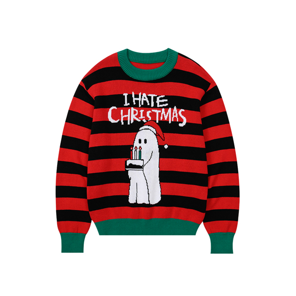 [ACBF] Christmas Ghost And Cake Knit [Red/Black][One]