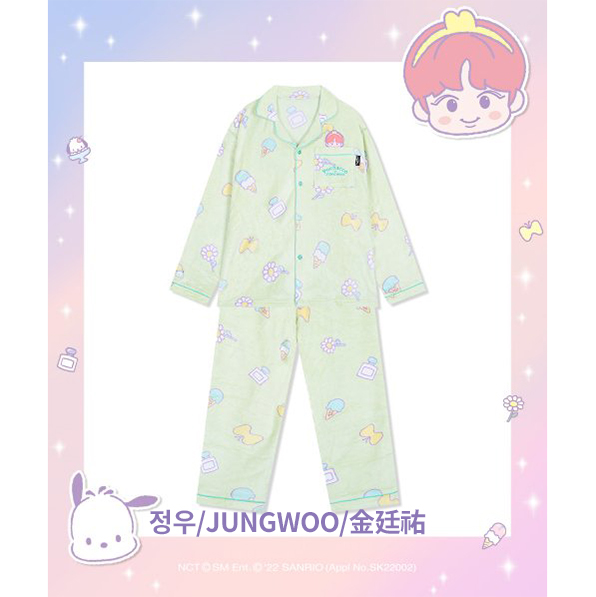 (NCT ジョンウ) Sanrio Pajama [L/Green] 人気がいい~*