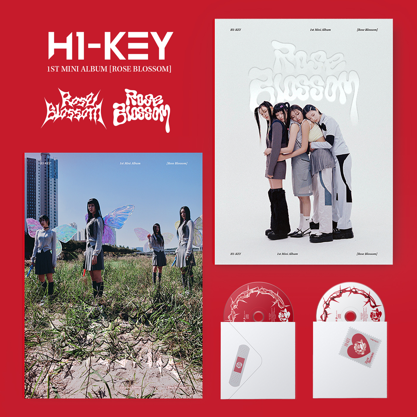 [@nugupromoter] H1-KEY - 1st Mini Album [Rose Blossom] (Random Ver.)