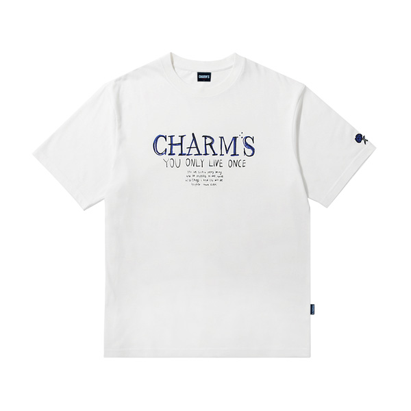 [全款] [CHARM'SxONG SEONG WU] (Gift Photo Card) Handwritten Logo T-Shirt [WH]_邕圣祐吧官博_中文首站