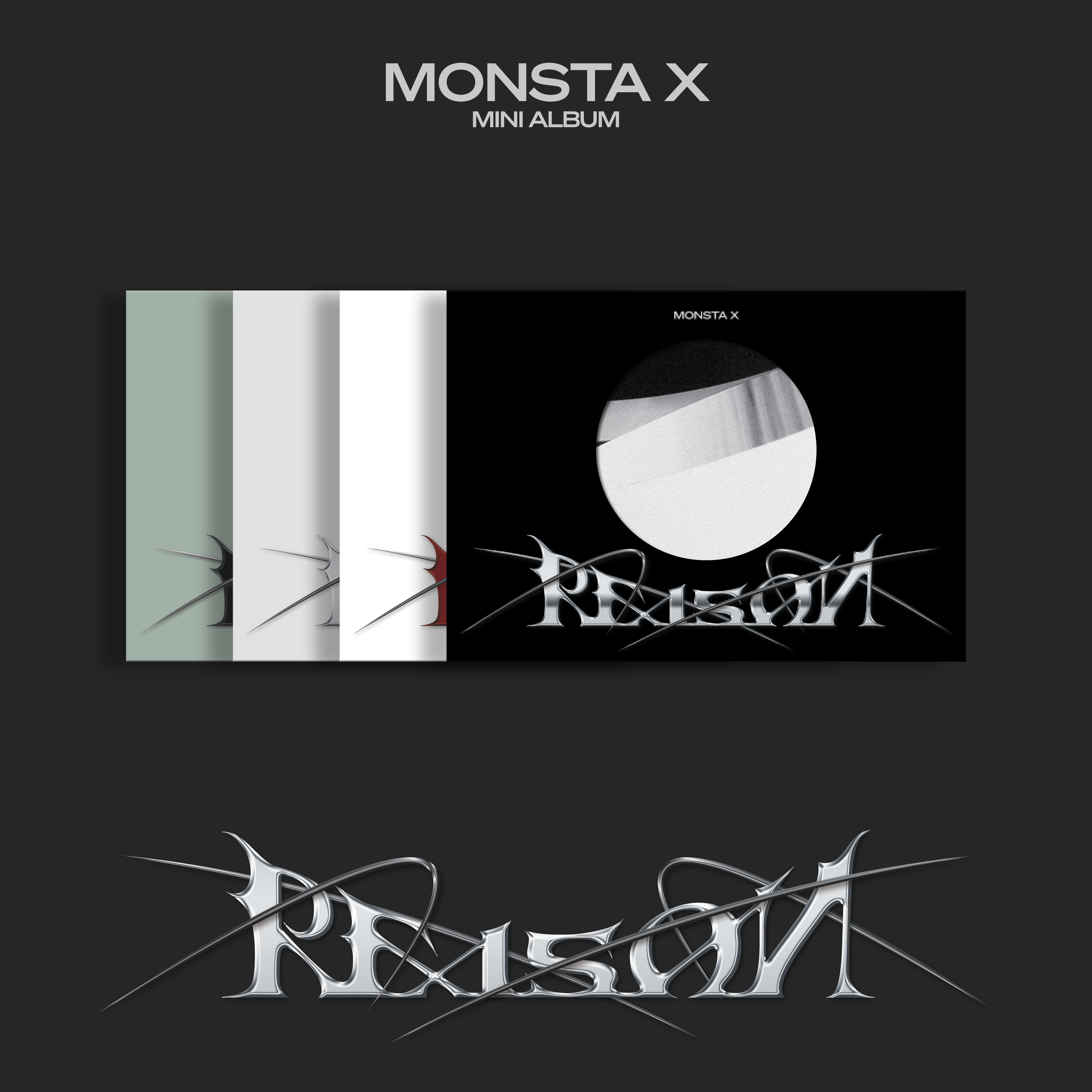 [全款 裸专] [4CD 套装] MONSTA X - 迷你12辑 [REASON]_MinHyuk李玟赫_鲸绽