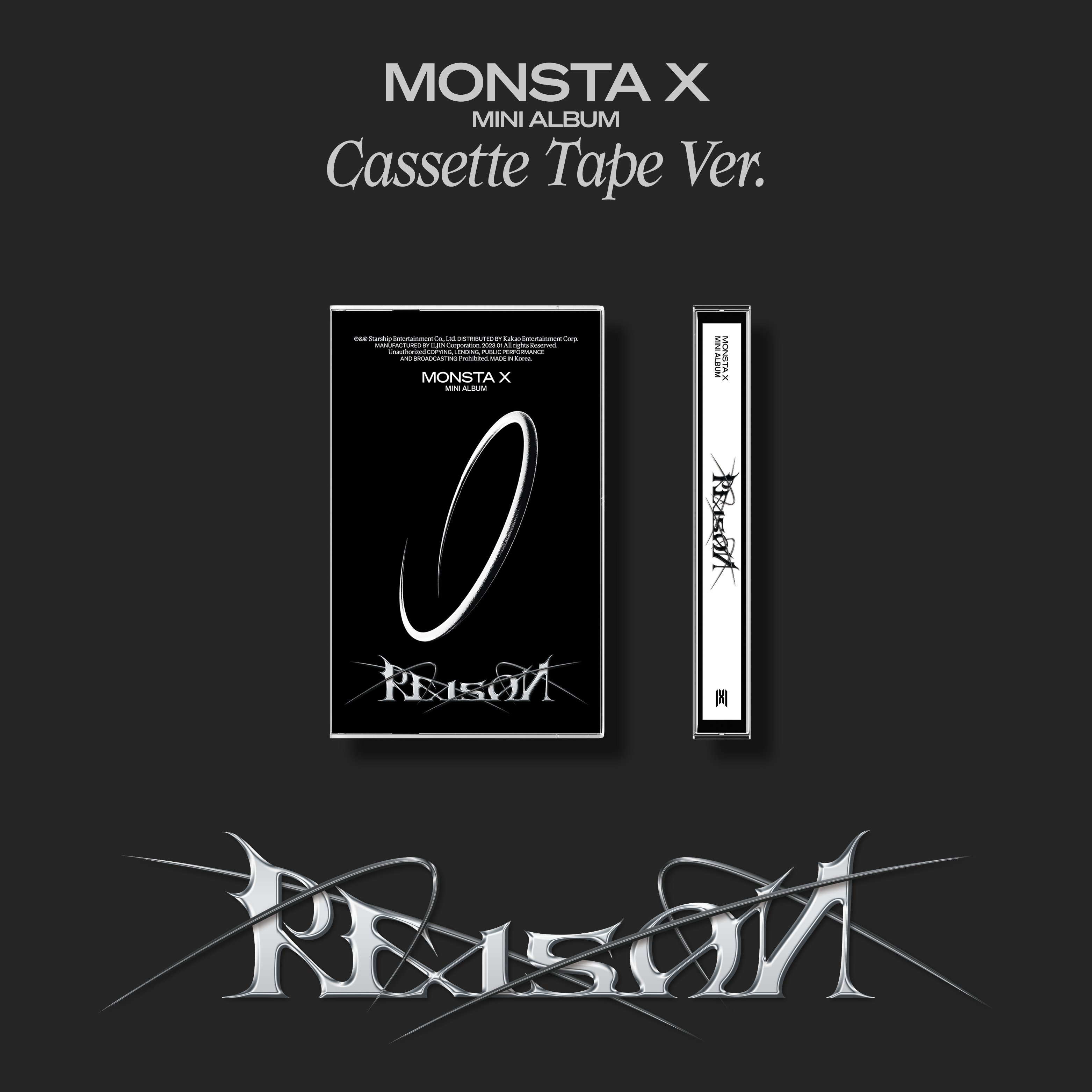 [全款 裸专] MONSTA X - 迷你12辑 [REASON] (Cassette Tape Ver.)_MinHyuk李玟赫_鲸绽