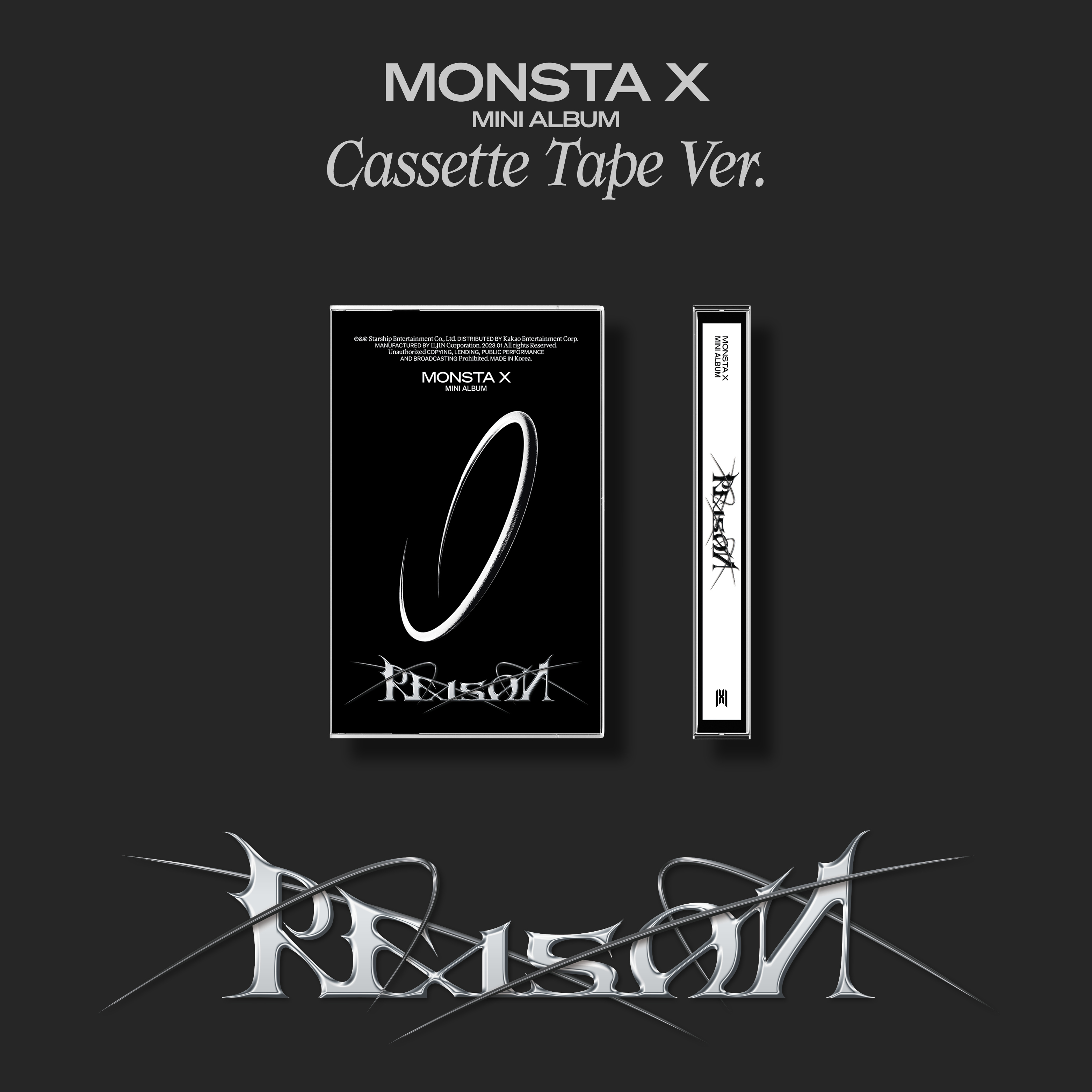 [MX ALBUM] MONSTA X - 12th Mini Album [REASON] (Cassette Tape Ver.)