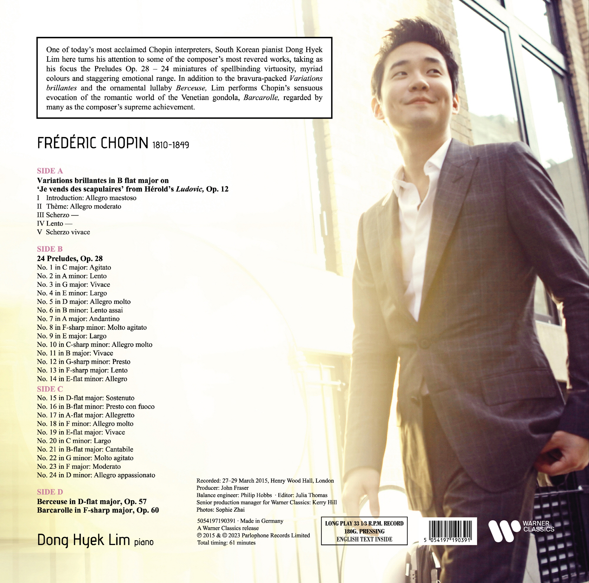 Dong Hyek Lim - Album [Chopin: 24 Preludes, Barcarolle, Berceuse] (180g 2LP)