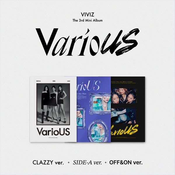 [全款 补贴15元 限量10套] [线下签售活动] [3CD 套装] VIVIZ - 迷你3辑 [VarioUS] (Photobook) (CLAZZY Ver. + SIDE-A Ver. + OFF&ON Ver.)_EchoVIVIZ_绘声