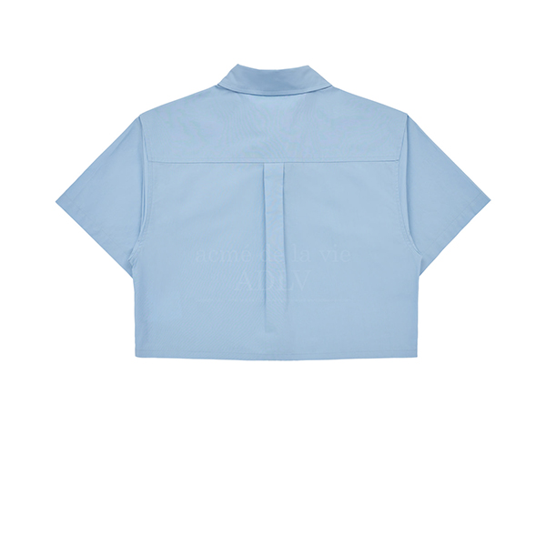 (LISA Gift) ADLV Circle Wappen Crop Shirt [Sky Blue][1]