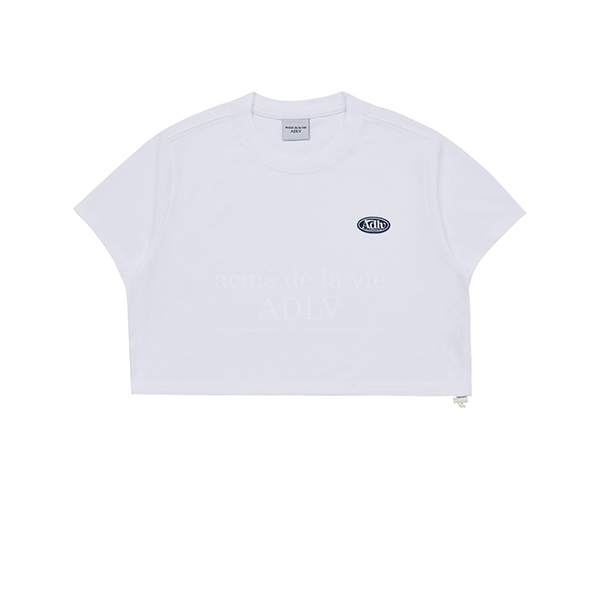 ADLV Circle Wappen Crop Short Sleeve T-Shirt [White][1]