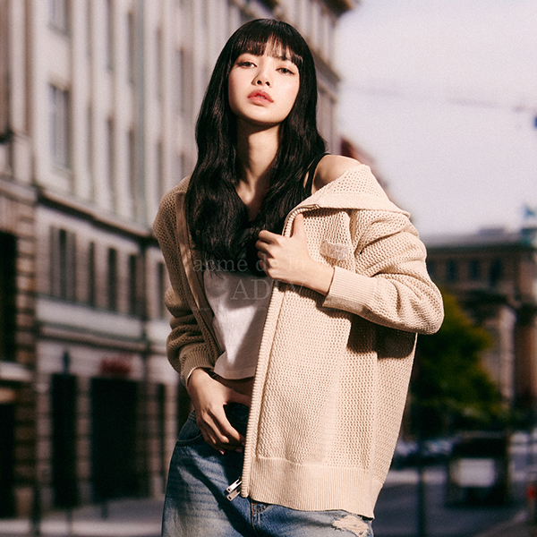 [ADLV] ADLV Print Mesh Knit Hoodie Zip Up [Beige][2]
