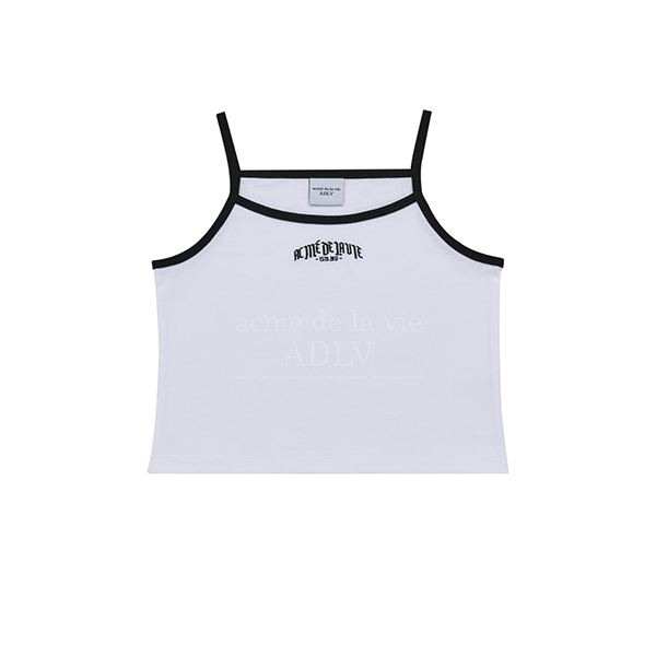 Gothic Logo Crop Tank Top [White][1]