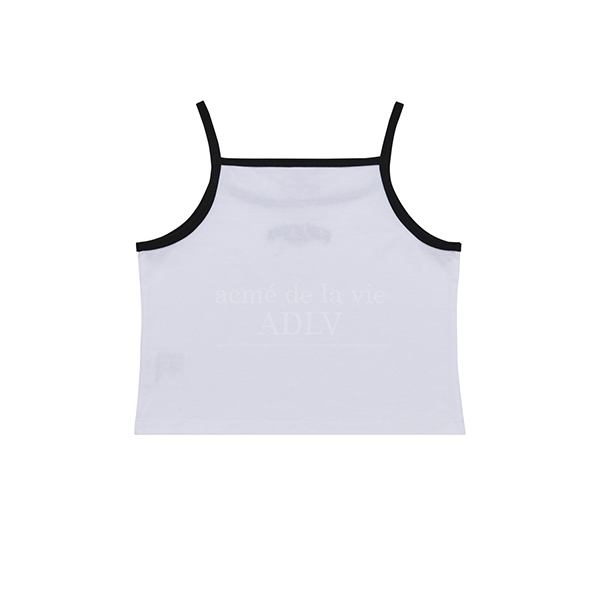 Gothic Logo Crop Tank Top [White][1]