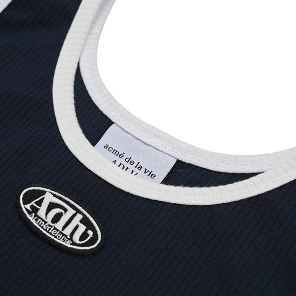 ktown4u.com : [ADLV] ADLV Circle Wappen Crop Tank Top [Navy][1]