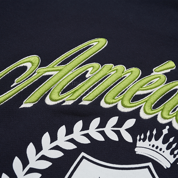 A Logo Symbol Printing Hoodie Zip Up [Navy]