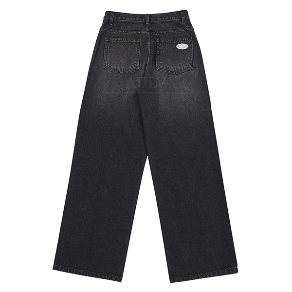  ADLV Circle Wappen Semi Wide Denim Pants [Black]