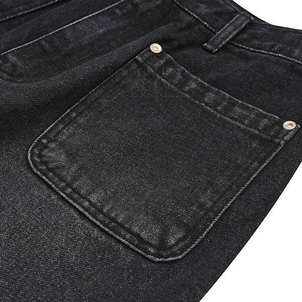  ADLV Circle Wappen Semi Wide Denim Pants [Black]