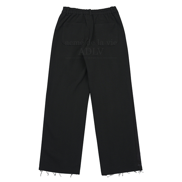 Two Tone Training Denim Jersey Pants [Black]