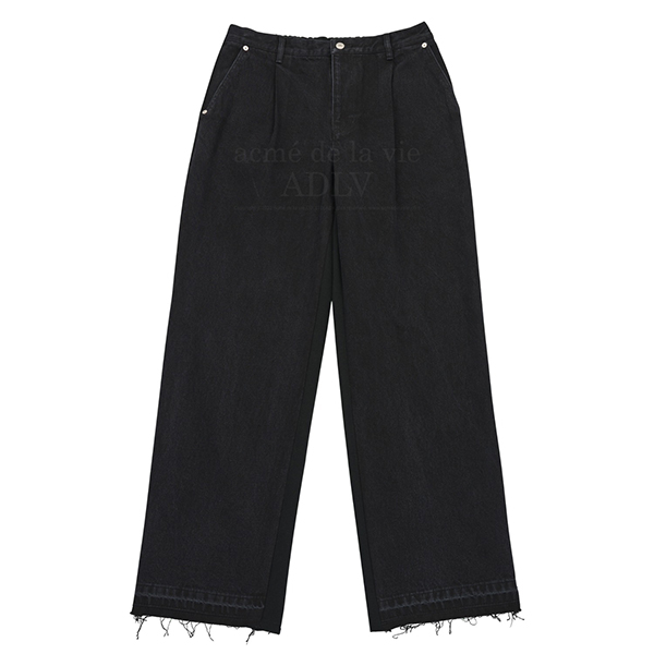 Two Tone Training Denim Jersey Pants [Black]