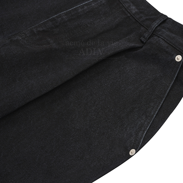 Two Tone Training Denim Jersey Pants [Black]