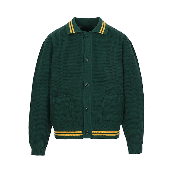 [全款] (JOOHEONY 2Gifts) Waffle Knit Cardigan [Green][Free]_Jooheonbar_李周宪吧