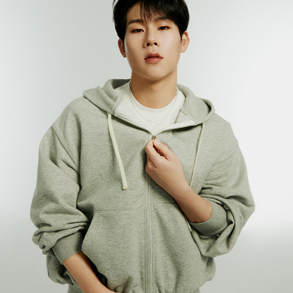 (JOOHEONY 2Gifts) Honest Logo Balloon Hood Zip-Up [Gray]