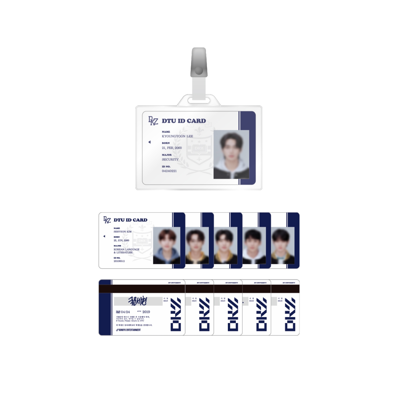 [全款] DKZ - STUDENT ID CARD & PVC HOLDER SET 2023 FAN CON [Welcome to DTU]