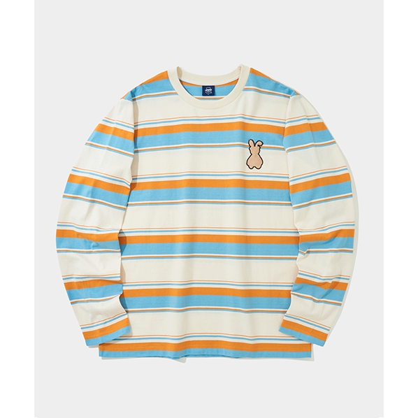 (KIHYUN 2Gifts) Bunny Bear Stripe T-Shirts 3colors
