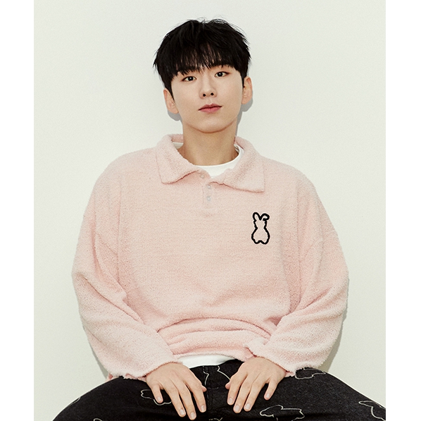 (KIHYUN 2Gifts) Terry Bunny Bear Collar T-Shirts 3colors