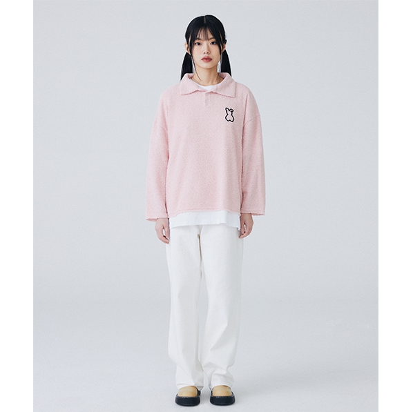 (KIHYUN 2Gifts) Terry Bunny Bear Collar T-Shirts 3colors