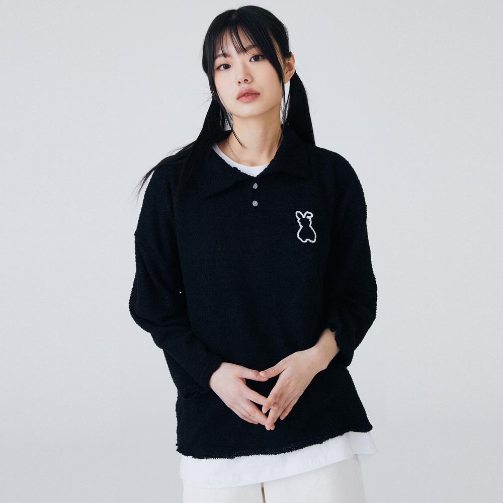 (KIHYUN 2Gifts) Terry Bunny Bear Collar T-Shirts 3colors