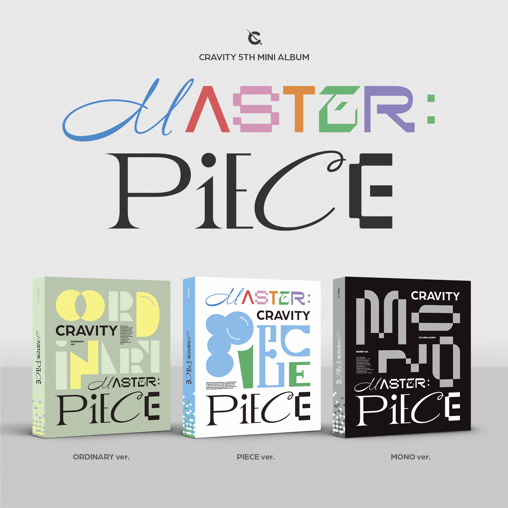 [全款 裸专][3CD 套装] CRAVITY - 迷你5辑 [MASTER:PIECE] (ORDINARY Ver. + PIECE Ver. + MONO Ver.)_CRAVITY_Bore 