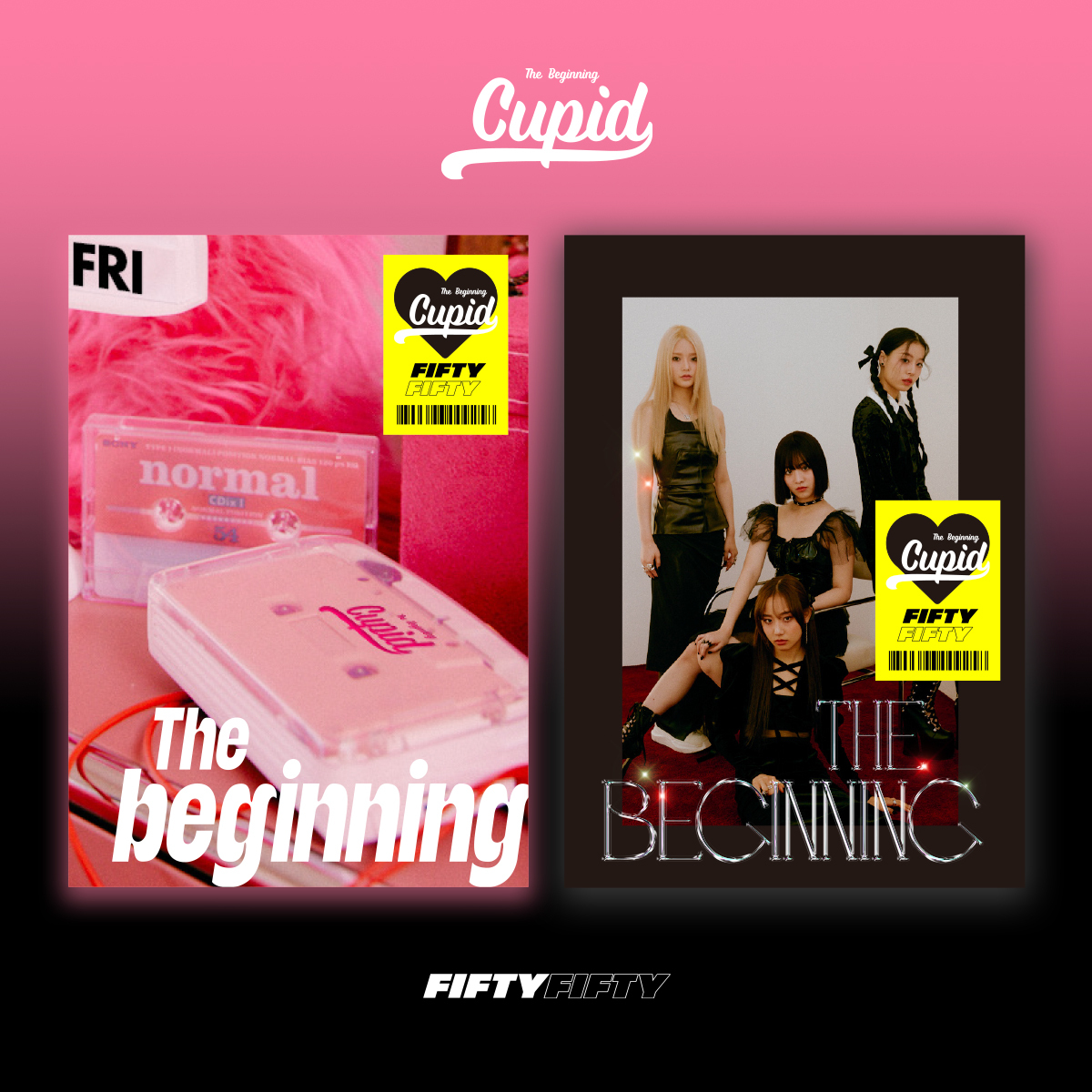 [全款 裸专] [Online Lucky Draw Event] [2CD 套装] FIFTY FIFTY - 单曲1辑 [The Beginning: Cupid] (NERD Ver. + BLACK Ver.) **不能退款**_MidnightLine