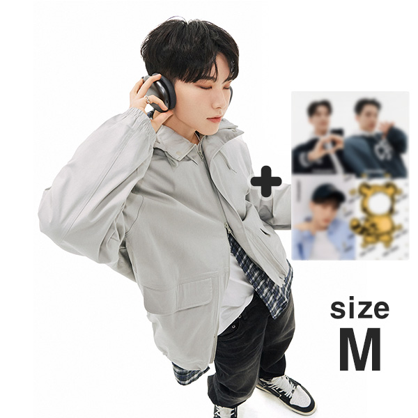 [Seventeen HOSHI Gift] CGP Washed Cotton Hooded Zip-Up [Gray][M]